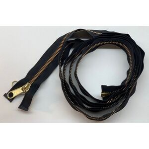 3 Industrial Double‎ Pull Brass Teethed Zippers 8 Foot / 96" Long